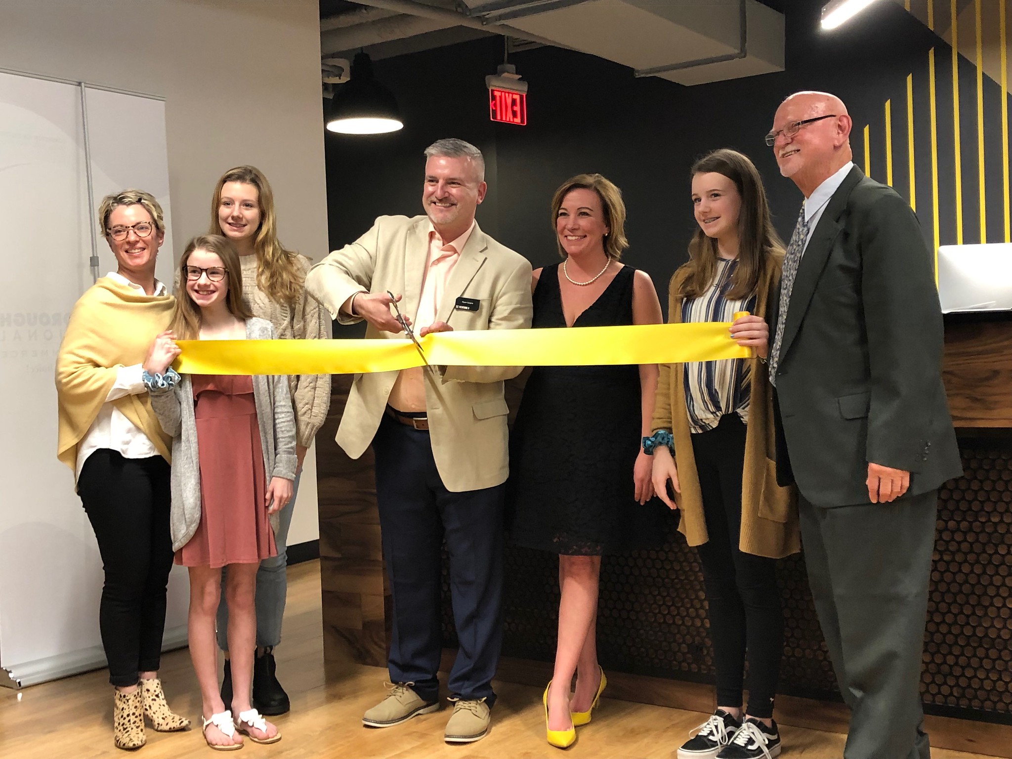 Ryan Gagne, Venture X Marlborough franchise owner, at ribbon cutting ceremony